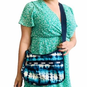 LeSportSac DELUXE EVERYDAY BAG Blue Tie Dye